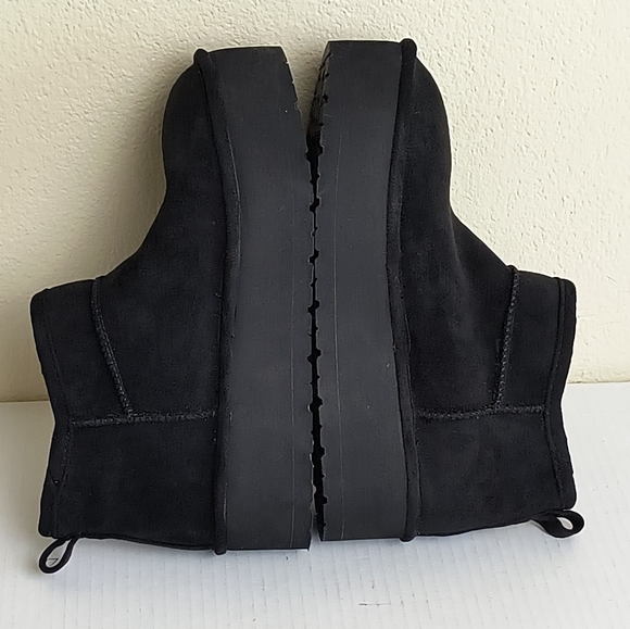 Madden Girl Embracce Cozy Mini Platform Black Winter Bootie Sleek Design 7/7.5 - Picture 5 of 11